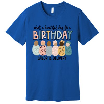 Labor L And D Nurse Swaddle Beautiful Day Birthday Gift Premium T-Shirt