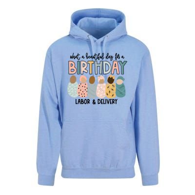 Labor L And D Nurse Swaddle Beautiful Day Birthday Gift Unisex Surf Hoodie