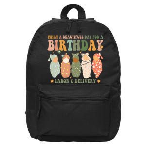 Labor L And D Nurse Swaddle Baby Beautiful Day For Birthday 16 in Basic Backpack