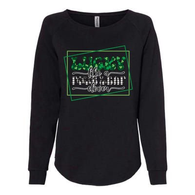 Lucky Like A Four Leaf Clover Womens California Wash Sweatshirt