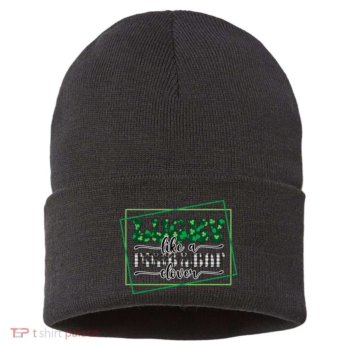Lucky Like A Four Leaf Clover Sustainable Knit Beanie