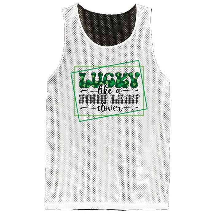 Lucky Like A Four Leaf Clover Mesh Reversible Basketball Jersey Tank