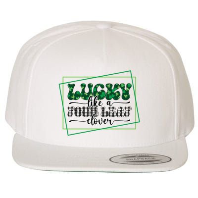 Lucky Like A Four Leaf Clover Wool Snapback Cap