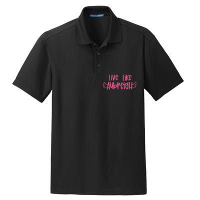 Live Like Aubreigh Gift Dry Zone Grid Polo