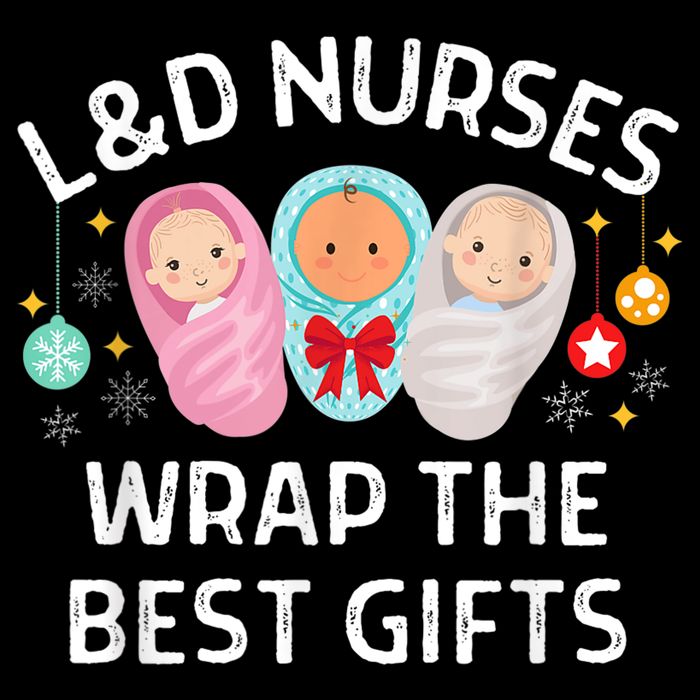 L&D Labor And Delivery Nurses Wrap The Best Gifts Christmas Cooling Performance Crew T-Shirt