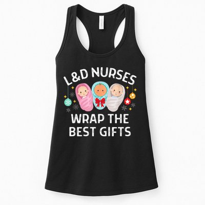 L&D Labor And Delivery Nurses Wrap The Best Gifts Christmas Womens Tank Top