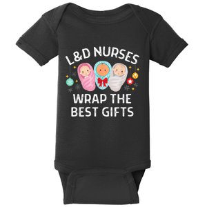 L&D Labor And Delivery Nurses Wrap The Best Gifts Christmas Baby Bodysuit