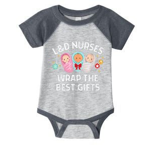 L&D Labor And Delivery Nurses Wrap The Best Gifts Christmas Infant Baby Jersey Bodysuit