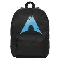 Linux Lovers Arch Linux Vintage Worn Logo Open Source Os 16 in Basic Backpack