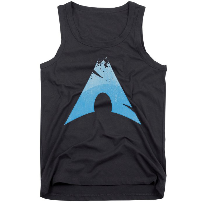 Linux Lovers Arch Linux Vintage Worn Logo Open Source Os Tank Top