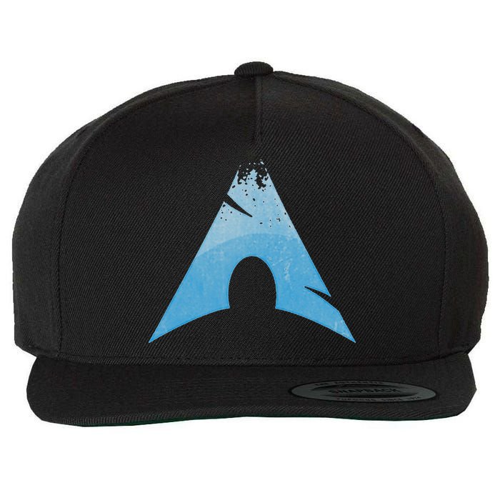 Linux Lovers Arch Linux Vintage Worn Logo Open Source Os Wool Snapback Cap