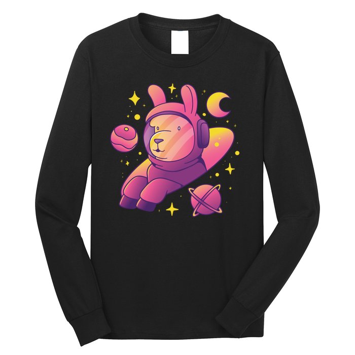 Llama Astronaut Long Sleeve Shirt