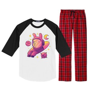 Llama Astronaut Raglan Sleeve Pajama Set