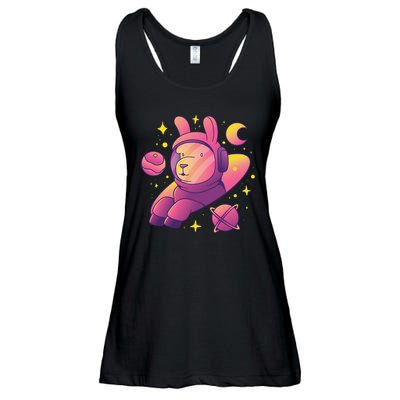 Llama Astronaut Ladies Essential Flowy Tank