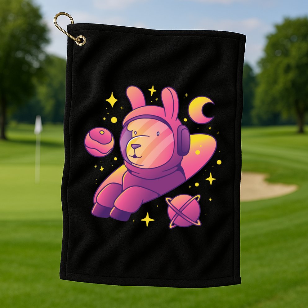 Llama Astronaut Golf Towel