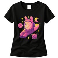 Llama Astronaut Womens T-Shirt