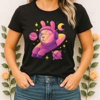 Llama Astronaut Womens T-Shirt