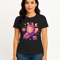 Llama Astronaut Womens T-Shirt