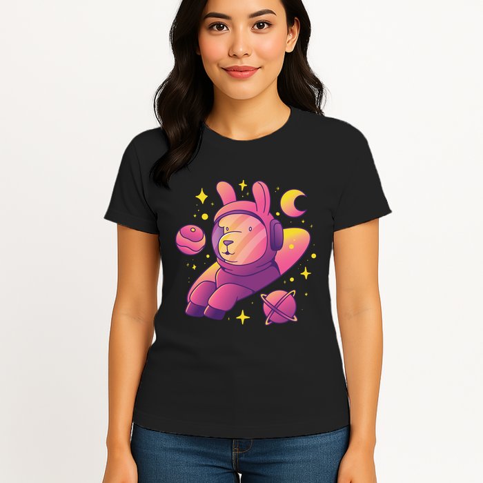 Llama Astronaut Womens T-Shirt
