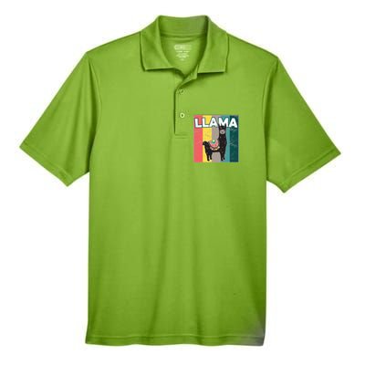 Llama Retro Men's Origin Performance Pique Polo