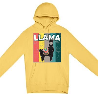 Llama Retro Premium Pullover Hoodie