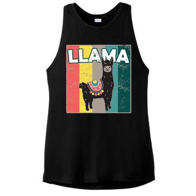 Llama Retro Ladies PosiCharge Tri-Blend Wicking Tank