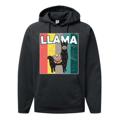 Llama Retro Performance Fleece Hoodie