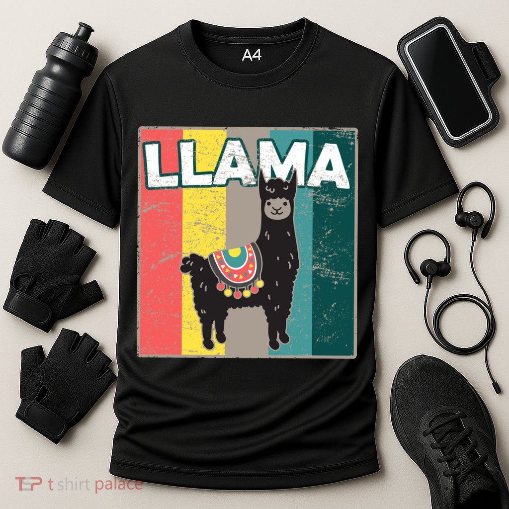 Llama Retro Performance Shirt
