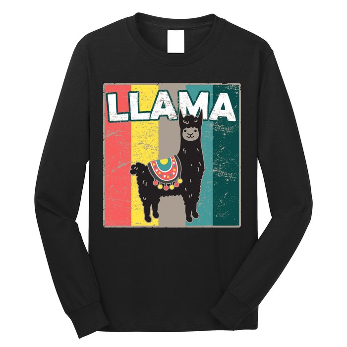 Llama Retro Long Sleeve Shirt