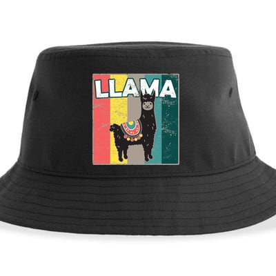Llama Retro Sustainable Bucket Hat