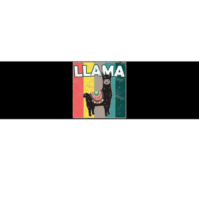 Llama Retro Bumper Sticker