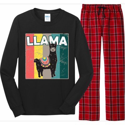 Llama Retro Long Sleeve Pajama Set