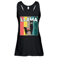 Llama Retro Ladies Essential Flowy Tank