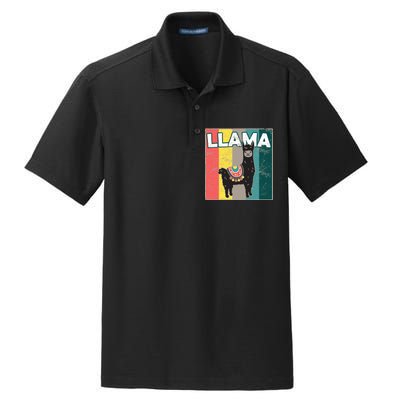 Llama Retro Dry Zone Grid Polo