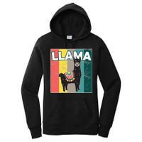 Llama Retro Women's Pullover Hoodie