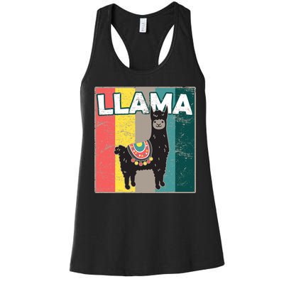 Llama Retro Women's Racerback Tank