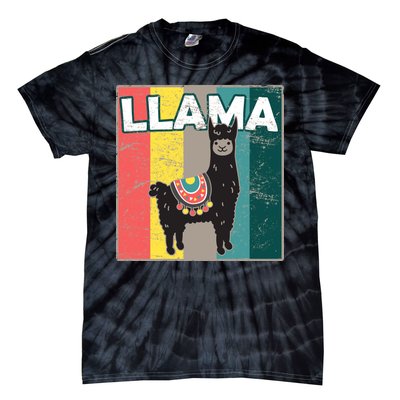 Llama Retro Tie-Dye T-Shirt