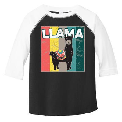 Llama Retro Toddler Fine Jersey T-Shirt