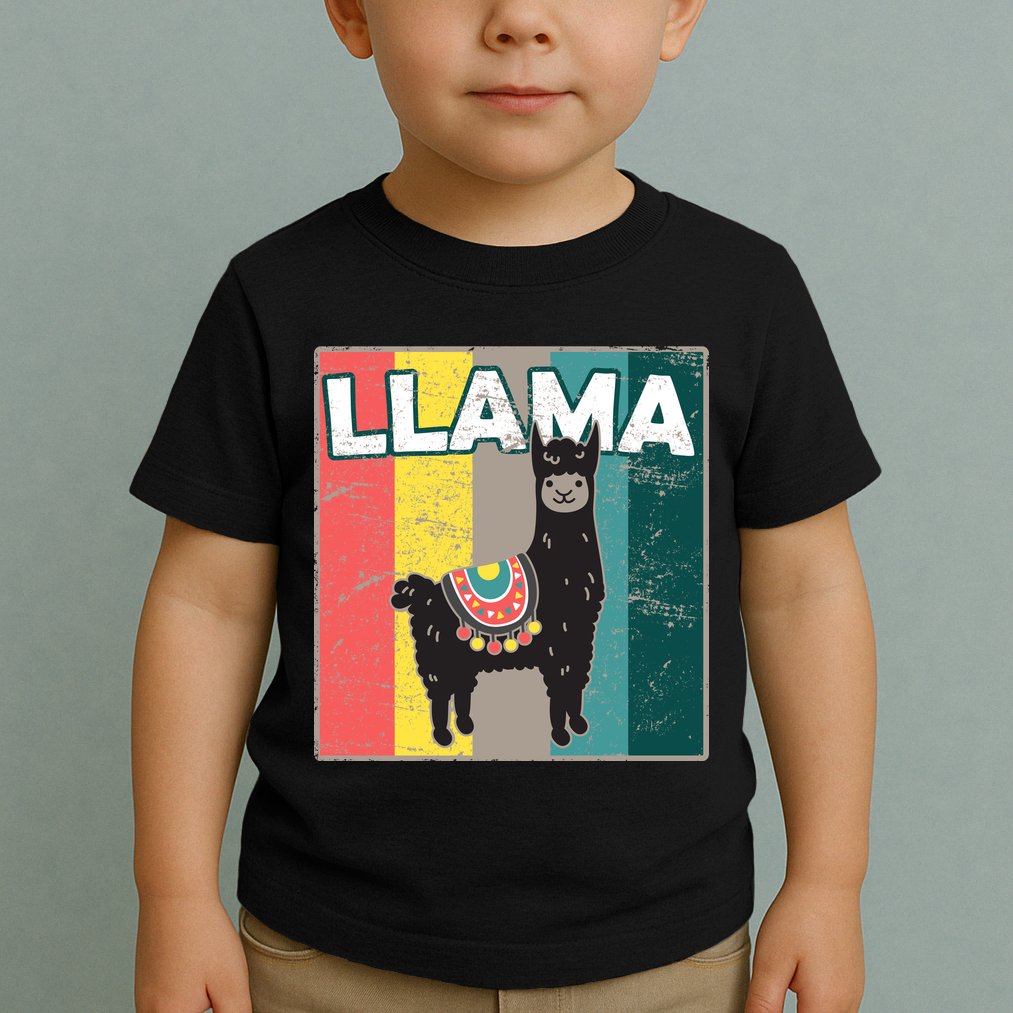 Llama Retro Toddler T-Shirt