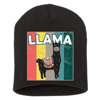 Llama Retro Short Acrylic Beanie