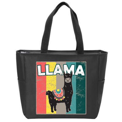 Llama Retro Zip Tote Bag