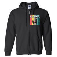 Llama Retro Full Zip Hoodie