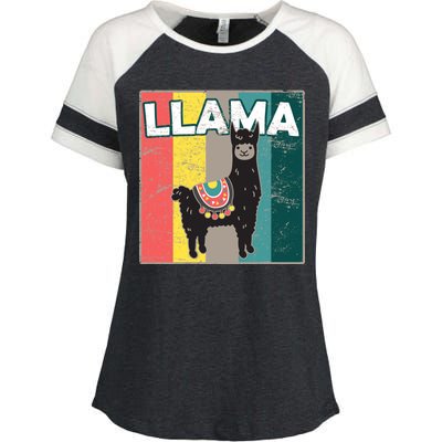 Llama Retro Enza Ladies Jersey Colorblock Tee