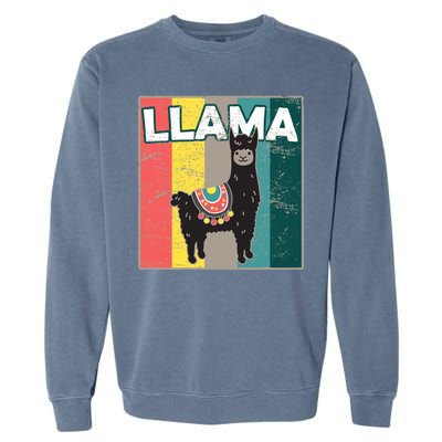 Llama Retro Garment-Dyed Sweatshirt