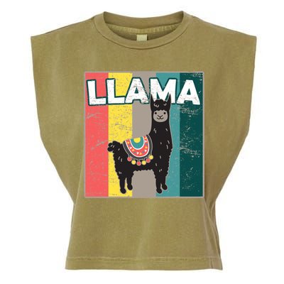 Llama Retro Garment-Dyed Women's Muscle Tee