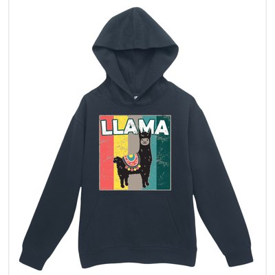 Llama Retro Urban Pullover Hoodie