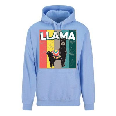 Llama Retro Unisex Surf Hoodie