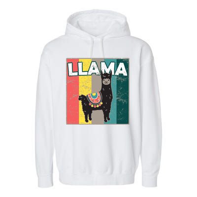 Llama Retro Garment-Dyed Fleece Hoodie