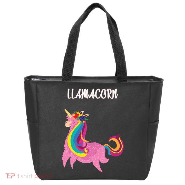 Llamacorn Zip Tote Bag