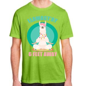 Llamast'ay 6 Feet Away Funny Social Distancing Adult ChromaSoft Performance T-Shirt